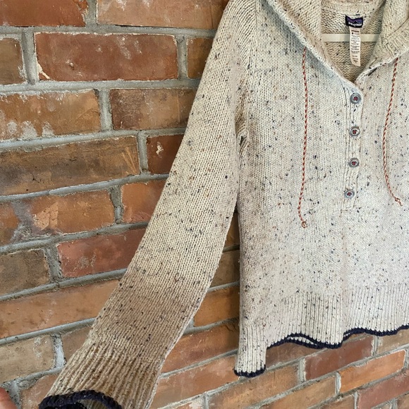 PATAGONIA ranchito hooded sweater merino wool grey size medium - Picture 7 of 11